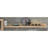Mueble de Salón Moderno con Leds, Acabado en Cambria - Blanco, Medidas: 260 cm (An) x 191 cm (Al) 47,5 cm (Fo) Meyvaser