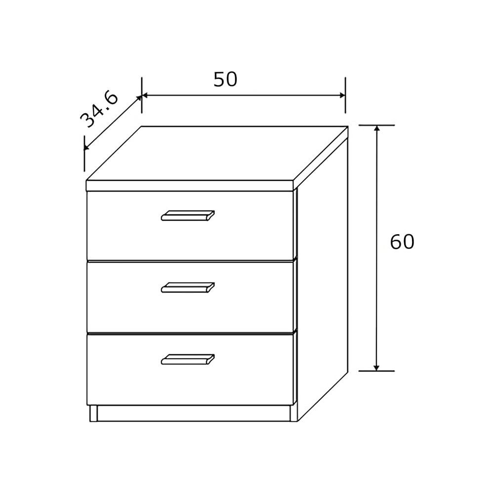 Pack Cabecero y 2 Mesitas de Noche, Acabado en Cambria y Grafito, Medidas: 220 cm (An) x 50 cm (Al) x 35 cm (Fo