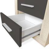 Pack Cabecero de 160 x 120 cm + 2 Mesitas de Noche| Color Cambria y Grafito (para Cama de 135-140 o 160)