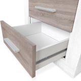 Pack Cabecero de 160 x 120 cm + 2 Mesitas de Noche|Colores Andersen y Pino Gris (para Cama de 135-140 o 160) – Meyvaser
