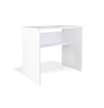 Mesa de Escritorio, Mesas para Ordenador, Acabada en Blanco, Medidas: 90 cm (An) x 49,5 cm (Fon) x 77 cm (Al)