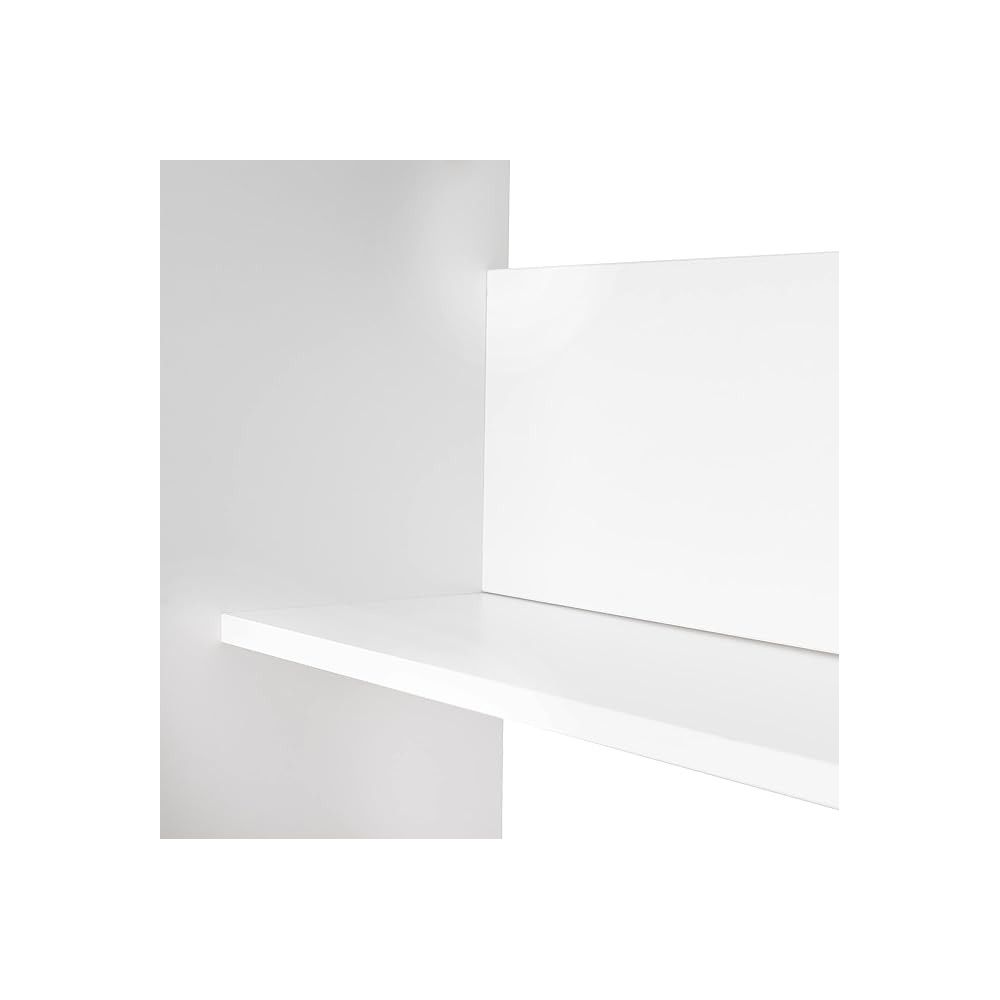 Mesa de Escritorio, Mesas para Ordenador, Acabada en Blanco, Medidas: 90 cm (An) x 49,5 cm (Fon) x 77 cm (Al)