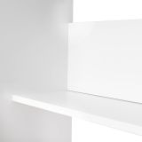 Mesa de Escritorio, Mesas para Ordenador, Acabada en Blanco, Medidas: 90 cm (An) x 49,5 cm (Fon) x 77 cm (Al)