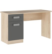 Mesa de Estudio, Escritorio con 2 Cajones, Mesa de Ordenador, Acabado en Color Grafito y Cambrian 70.8 x 120 x 49.8 cm