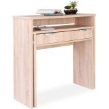 Mesa Escritorio Extensible, Color Cambrian, Medidas: 90 cm (Largo) x 33-63,4 cm (Ancho) x 87,5 cm (Alto)