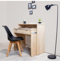 Mesa Escritorio Extensible, Color Cambrian, Medidas: 90 cm (Largo) x 33-63,4 cm (Ancho) x 87,5 cm (Alto)