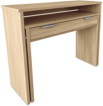 Mesa Escritorio Extensible, Color Cambrian, Medidas: 90 cm (Largo) x 33-63,4 cm (Ancho) x 87,5 cm (Alto)
