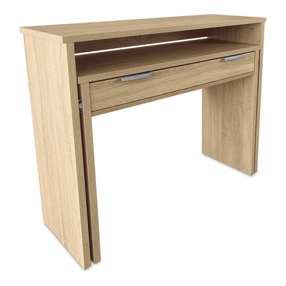 Mesa Escritorio Extensible, Color Cambrian, Medidas: 90 cm (Largo) x 33-63,4 cm (Ancho) x 87,5 cm (Alto)