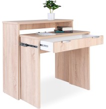 Mesa Escritorio Extensible, Color Cambrian, Medidas: 90 cm (Largo) x 33-63,4 cm (Ancho) x 87,5 cm (Alto)