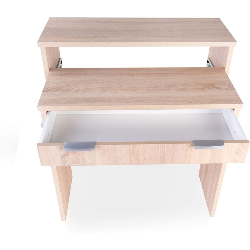 Mesa Escritorio Extensible, Color Cambrian, Medidas: 90 cm (Largo) x 33-63,4 cm (Ancho) x 87,5 cm (Alto)