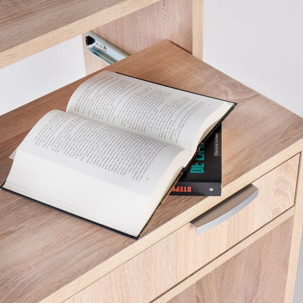 Mesa Escritorio Extensible, Color Cambrian, Medidas: 90 cm (Largo) x 33-63,4 cm (Ancho) x 87,5 cm (Alto)