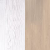 Estantería con Escritorio, Acabado en Blanco y Madera, Medidas: 119,6 cm (Largo) x 139,6 cm (Alto) x 34,5 Cm