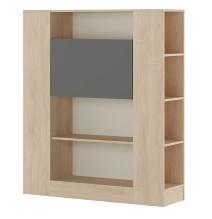 Estantería con Escritorio, Acabado en Cambrian y Grafito, Medidas: 119,6 cm (Largo) x 139,6 cm (Alto) x 34,5 Cm