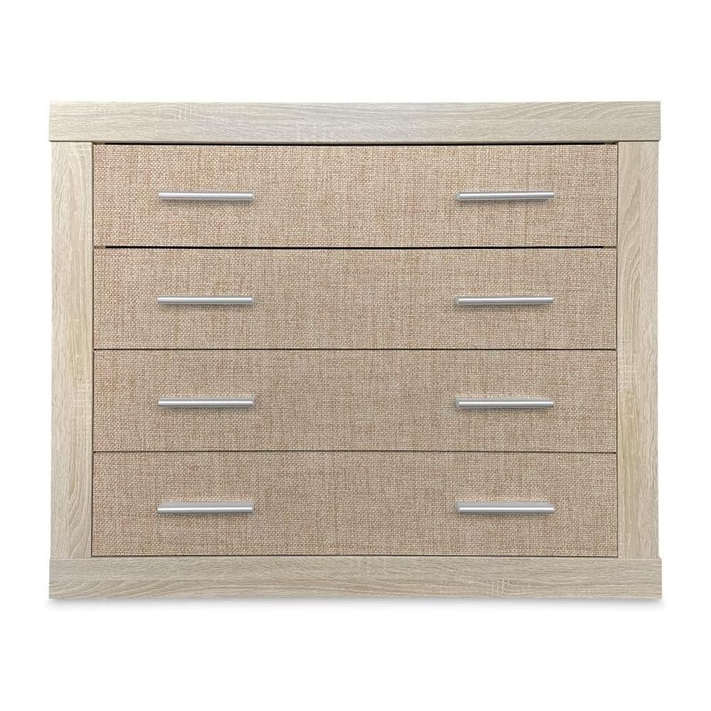 Cómoda con 4 Cajones, Sinfonier, Práctica y Funcional, Color Madera, Medidas: 60 cm (An) x 81.5 cm (Al) x 39.5 cm (Fo)