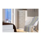 Cómoda con 5 Cajones, Sinfonier, Color Andersen Gris, Medidas: 60 cm (An) x 103 cm (Al) x 40 cm (Fo)