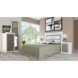 Sinfonier 5 Cajones, Cómoda, Dormitorio, Acabado en Andersen Pino y Gris/ 60 cm (Lar) x 106,5 cm (Al) x 39,6 cm de (Fon)