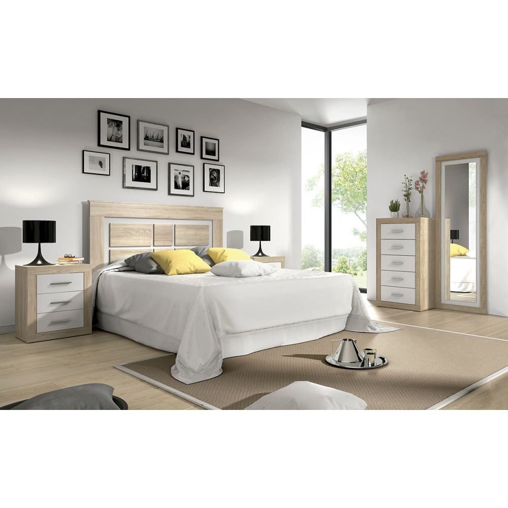 Sinfonier 5 Cajones, Cómoda,Dormitorio, Acabado en Cambria y blanco/ 60 cm (Lar) x 106,5 cm (Al) x 39,6 cm de (Fon)