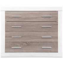 Cómoda con 4 Cajones, Sinfonier, Colores Andersen y Pino Gris, Medidas: 60 cm (An) x 81.5 cm (Al) x 39.5 cm (Fon)