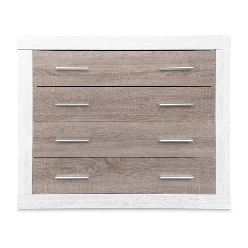 Cómoda con 4 Cajones, Sinfonier, Colores Andersen y Pino Gris, Medidas: 60 cm (An) x 81.5 cm (Al) x 39.5 cm (Fon)