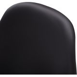 Conjunto Mesa y Sillas Nórdicas: Mesa Negra (80x80x76 cm) + 4 Sillas Negras con Patas de Madera Haya (46,5 x 48 x 82 cm)