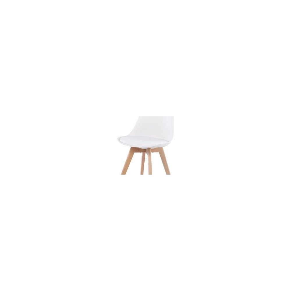 Conjunto Mesa y Sillas Nórdicas:Mesa 100 cm + 4 Sillas Blancas 48 cm x 54 cm x 84 cm – Ideal para Decorar tu Hogar