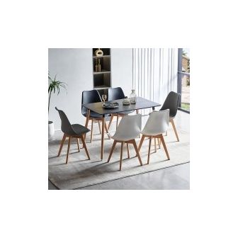 Mesa de Comedor o Cocina de 120 cm Lacada Color Negro 76x120x80 Cm – Alta Resistencia y Durabilidad