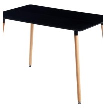 Mesa de Comedor o Cocina de 120 cm Lacada Color Negro 76x120x80 Cm – Alta Resistencia y Durabilidad