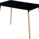 Mesa de Comedor o Cocina de 120 cm Lacada Color Negro 76x120x80 Cm – Alta Resistencia y Durabilidad