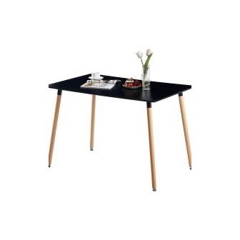Mesa de Comedor o Cocina de 120 cm Lacada Color Negro 76x120x80 Cm – Alta Resistencia y Durabilidad