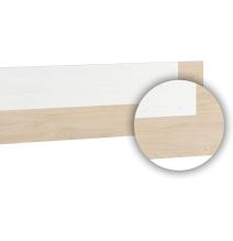 Conjunto dormitorio de Cabecero + 2 mesitas de noche color cambrian y blanco.