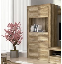 Mueble de Comedor, Mueble Salón, Acabado en Color Cañón, Medidas: 301 cm (Ancho) x 177 cm (Alto) x 41,4 cm (Fondo)