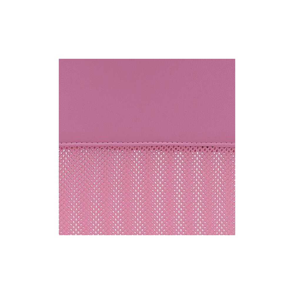 Silla de Oficina Ergonómica con Respaldo en PU Rosa y Tejido