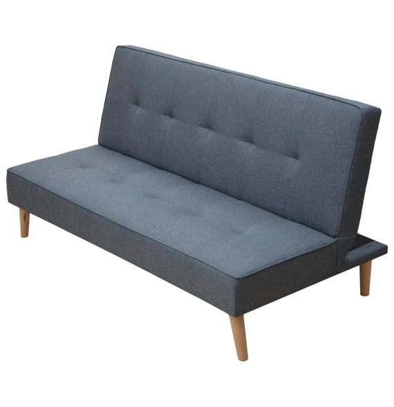 Sofá Cama Clic Clac 3 Plazas Tipo Libro, Color Gris, Diseño Moderno, 188x88x88 cm