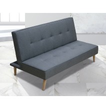 Sofá Cama Clic Clac 3 Plazas Tipo Libro, Color Gris, Diseño Moderno, 188x88x88 cm