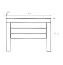 Pack Cabecero Nórdico de 160 x 120 cm + 2 Mesitas de Noche|Práctico y Elegante|Color Andersen Pino
