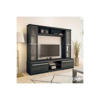 Composición de Salón para TV en Negro, 180.5x40x158cm - Elegante y Funcional para tu Sala de Estar